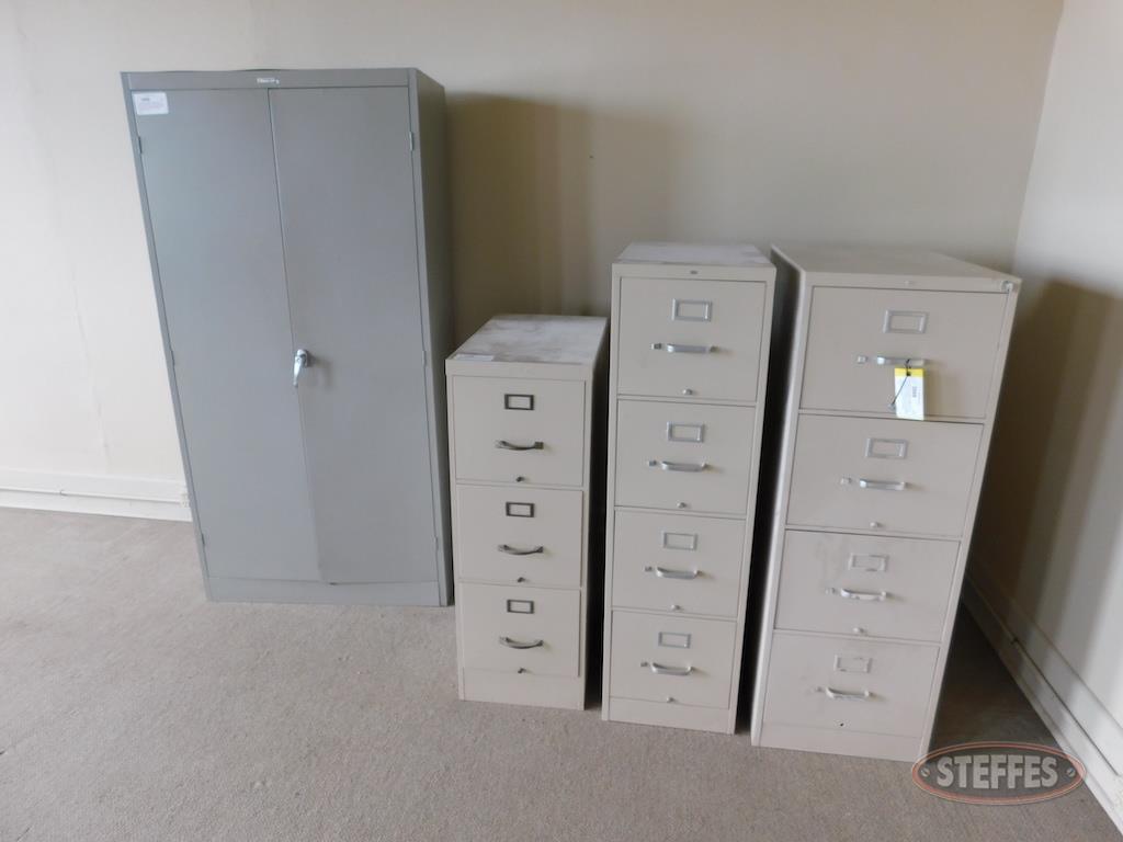 (3) Metal Filing Cabinets & (1) Metal Cabinet